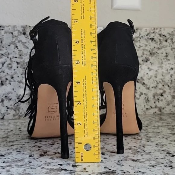 Stuart Weitzman Love fringe heels US sz 8.5 - Picture 10 of 11